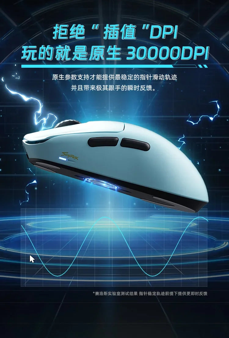 SCYROX V6 non-porous wireless mouse esports 40g 750IPS with 8k receiver fast response pixart 3950 high quality 8KHz web driver